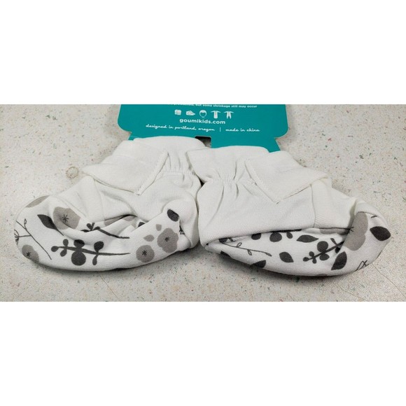 Goumikids Soft Stay On Baby Boots Infant Booties Shoes, 0-3M Floral Print White - Picture 6 of 11